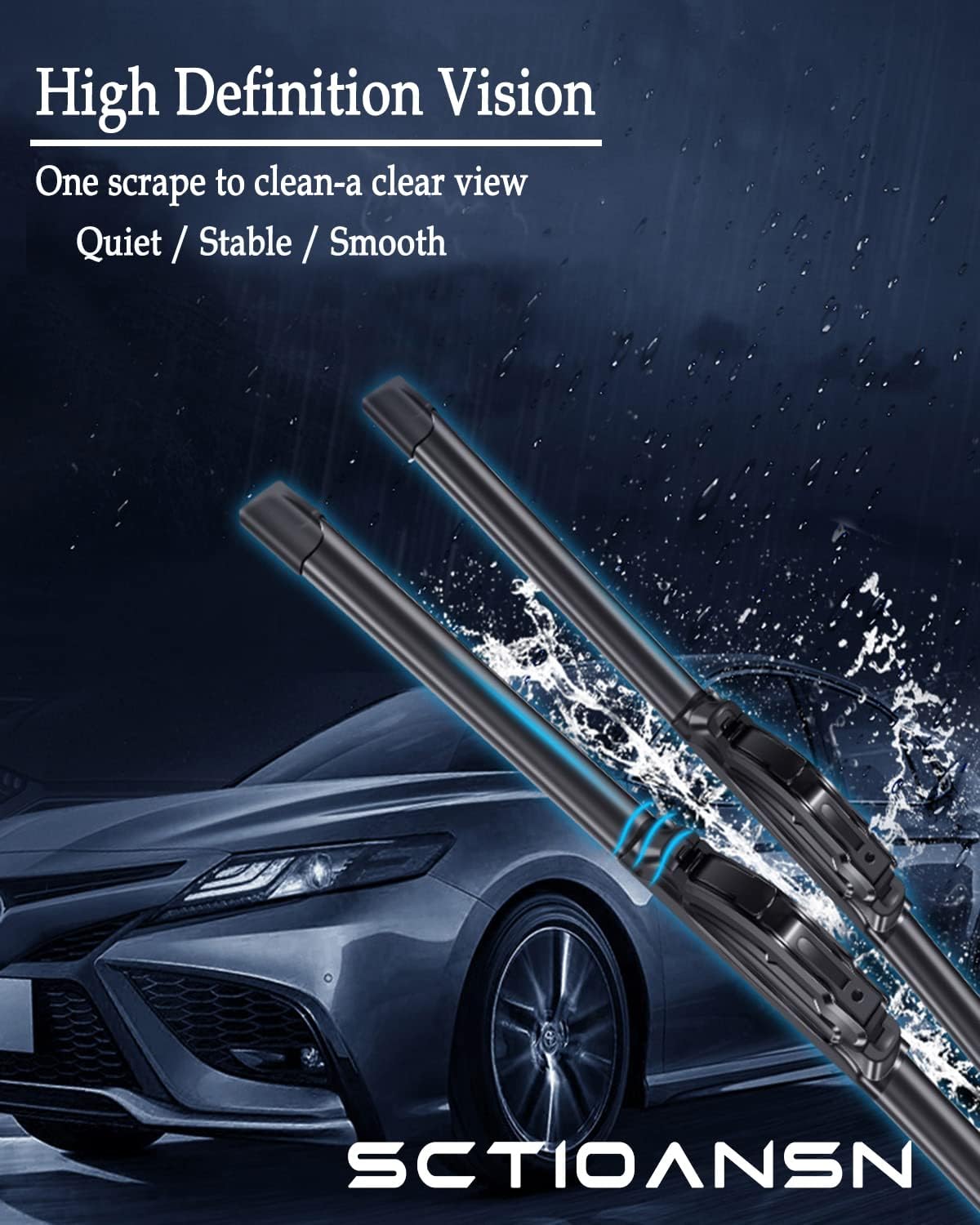 3Pcs Windshield Wiper Blades for Toyota Prius C 2012 2013 2014 2015 2016 2017 2018 2019, Original Equipment Automotive Replacement Windshield Wiper Blades for My Car- 28"/14"/8A" (Pack of 3) J- HOOK