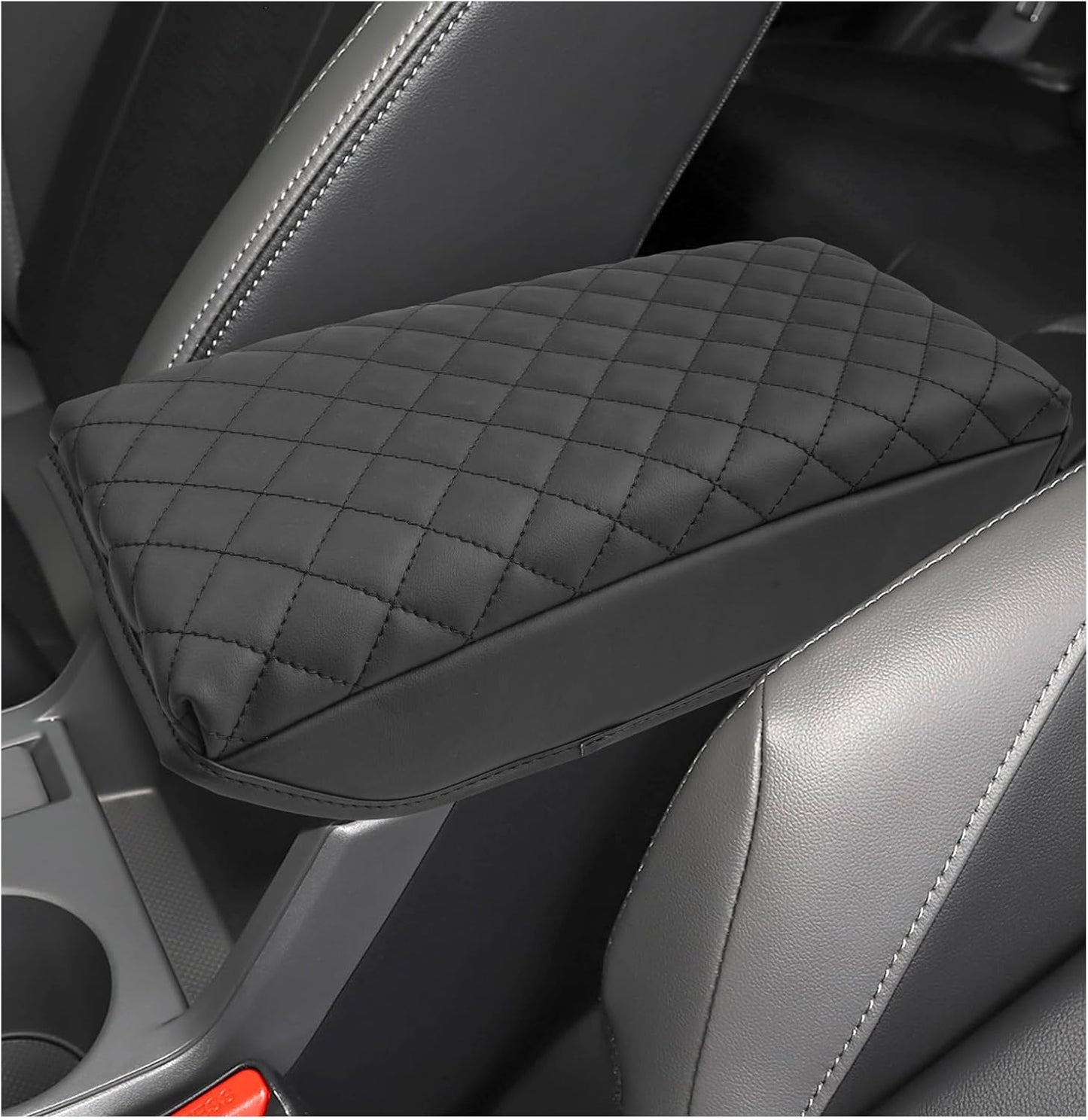 SXCY for 2024 2025 Crosstrek Armrest Cover (Thickened) for Subaru Crosstrek 2025 Accessories 2024 2025 Crosstrek Center Console Cover 2025 Crosstrek Middle Console Cover (Checked Pattern)