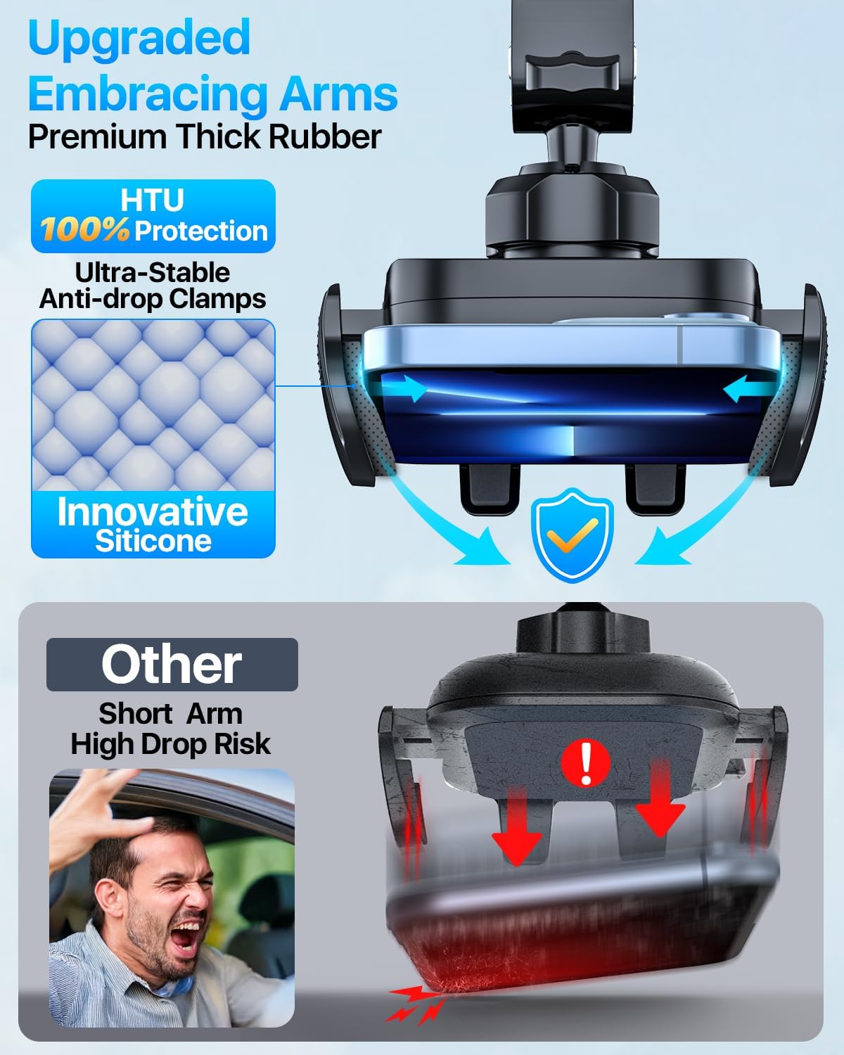 2025 Ultimate Car Phone Mount【98+LBS Strongest Suction & Military-Grade】【Patent & Safety Certs】 Cell Phone Holder Truck Stand for Dashboard Windshield Vent for iPhone 15 Pro Max 14 Samsung,Dark Grey