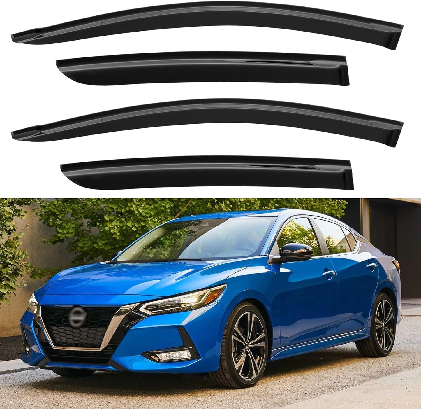 Window Visors Rain Guards for 2020-2025 Nissan Sentra, Out-Channel Window Vent Wind Deflectors Visors Shades for 20-25 Sentra
