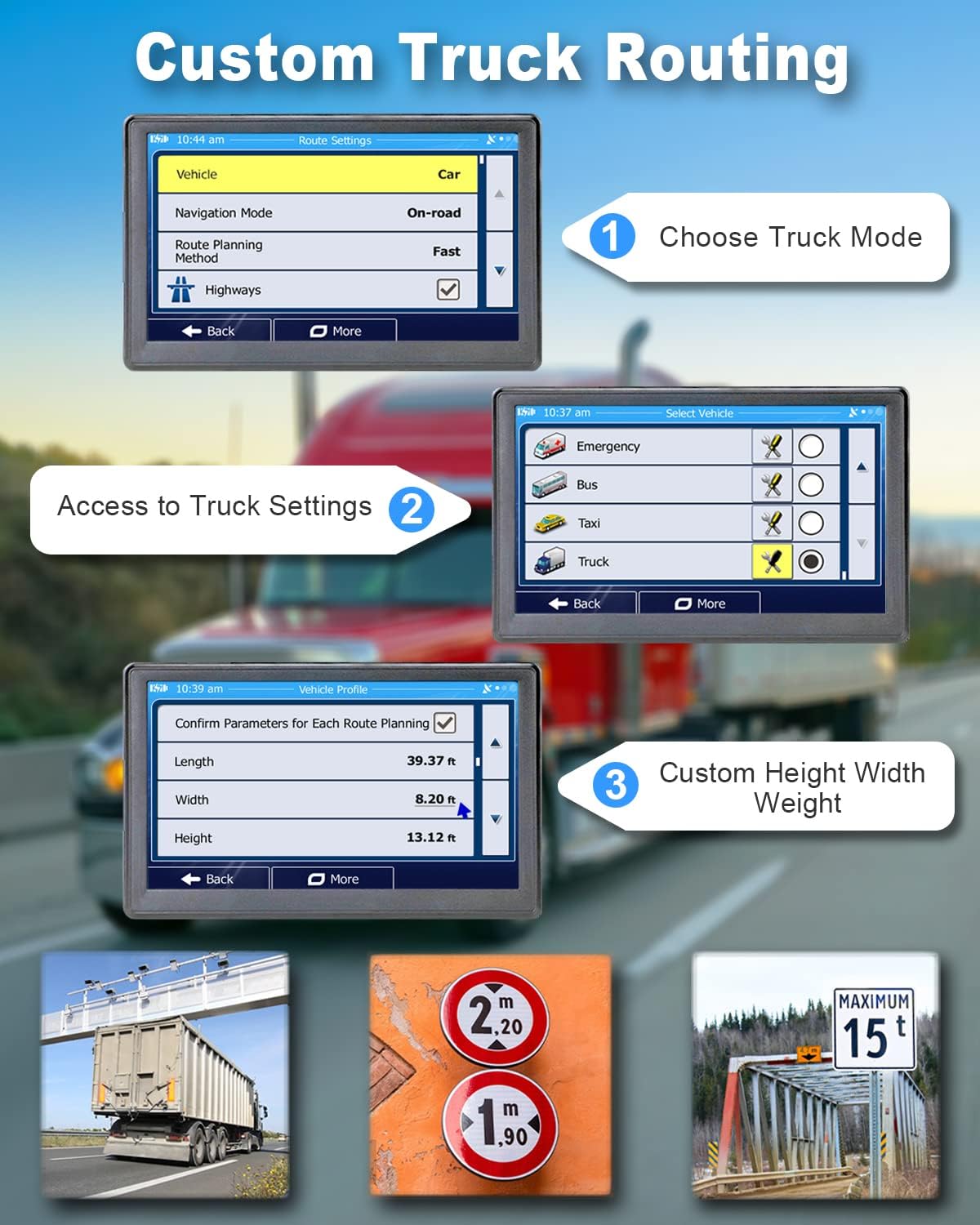 N700 GPS Navigator for Car Truck RV 2025,Truck GPS Commercial Drivers,Trucker GPS for semi Truck,Free Lifetime Maps Updates,7 inch Touchscreen,Custom Truck Routing,Driver Alerts