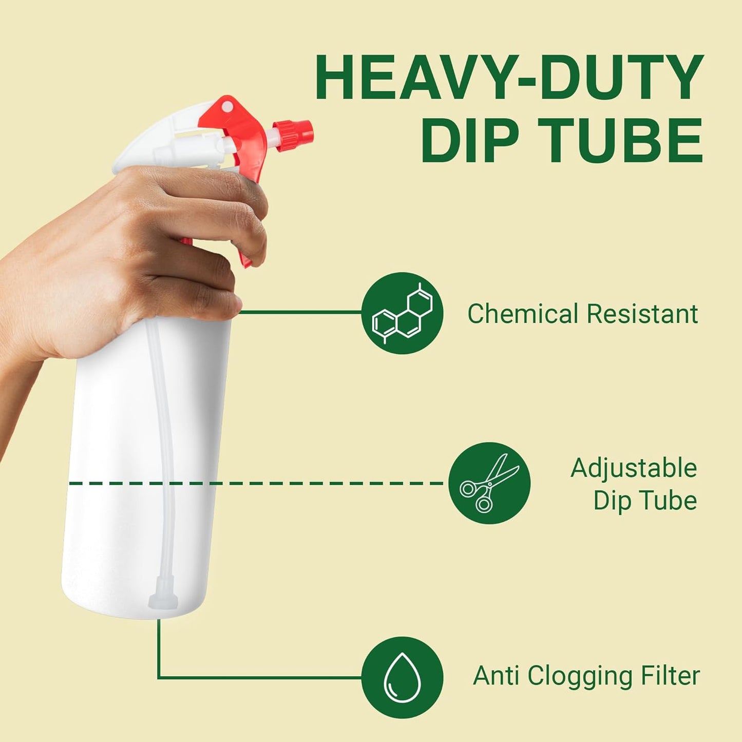 Spray Bottle Nozzle Replacement, Bottle Tops Only - Sprayer Nozzle Triggers for Heavy Duty, Commercial, Home Cleaning Solutions - Fits 8,16,24,32 oz Plastic & Glass Bottles, Red 13 pack