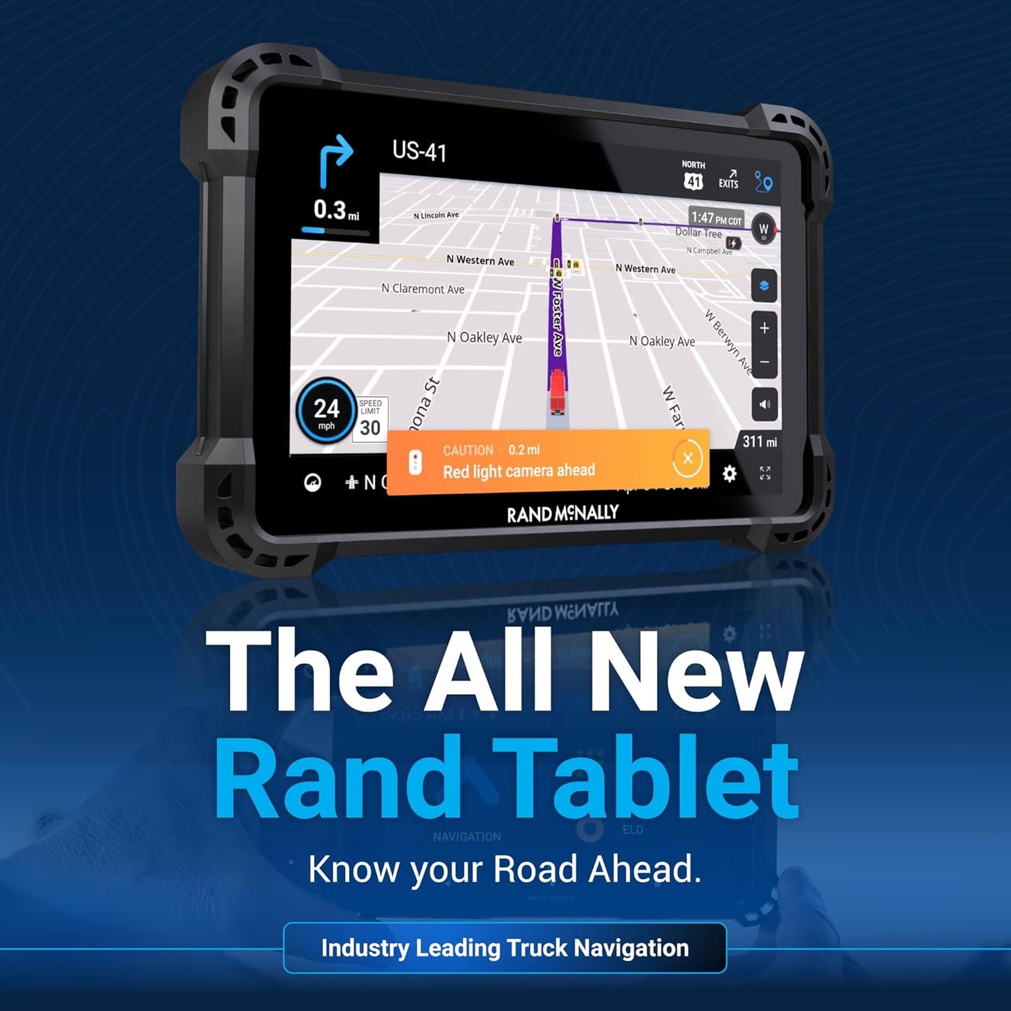 Rand McNally RANDTAB6 6-inch GPS Truck Navigator with Industry's Best Custom Trucking Routes, Rand Navigation 2.0 with 2025 Maps