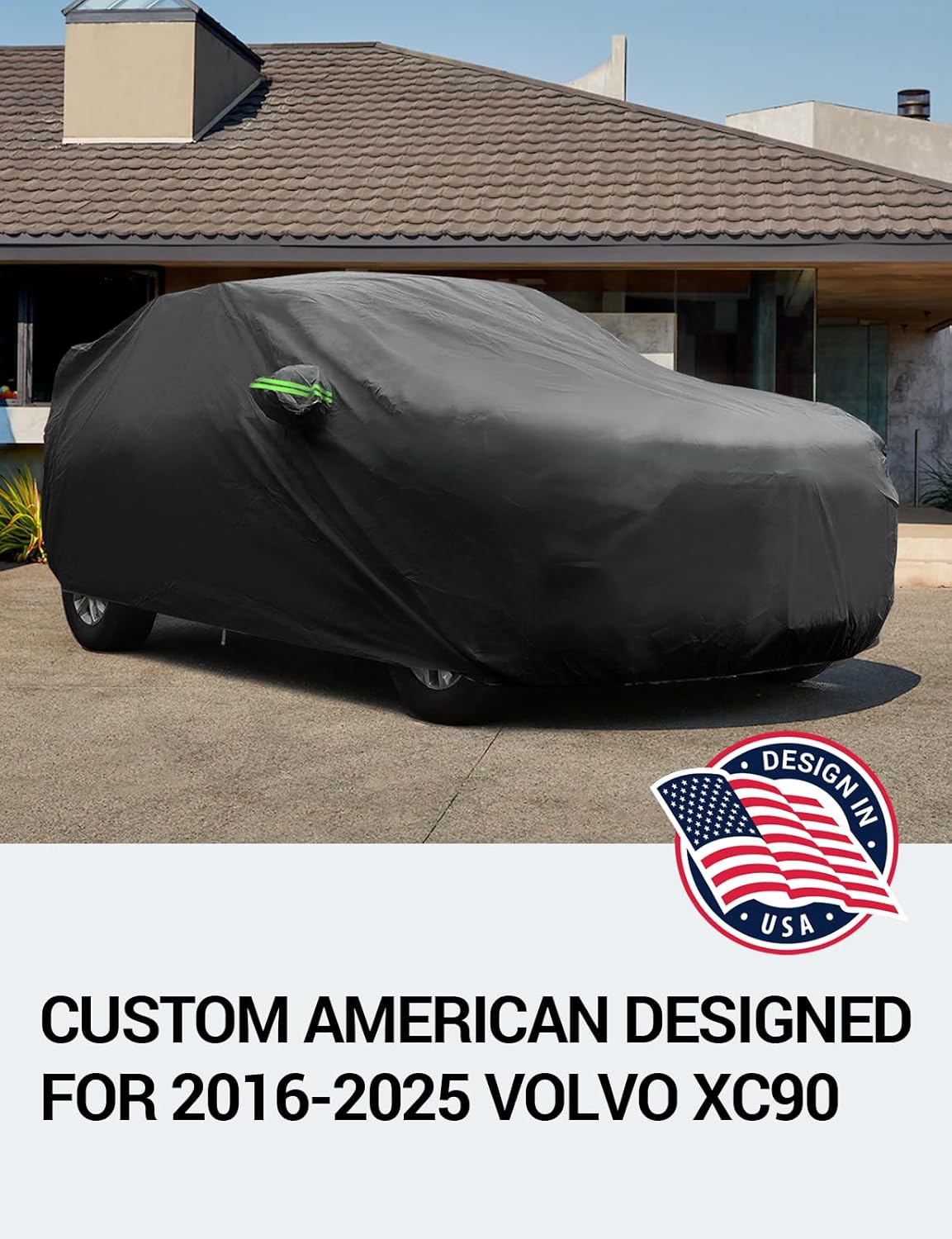 Proadsy 2025 Upgrade Car Cover Custom Fit for 2016-2025 Volvo XC90, Waterproof All Weather for Automobiles, Full Exterior Cover Rain Snow Sun Protector Indoor Outdoor Car Cover