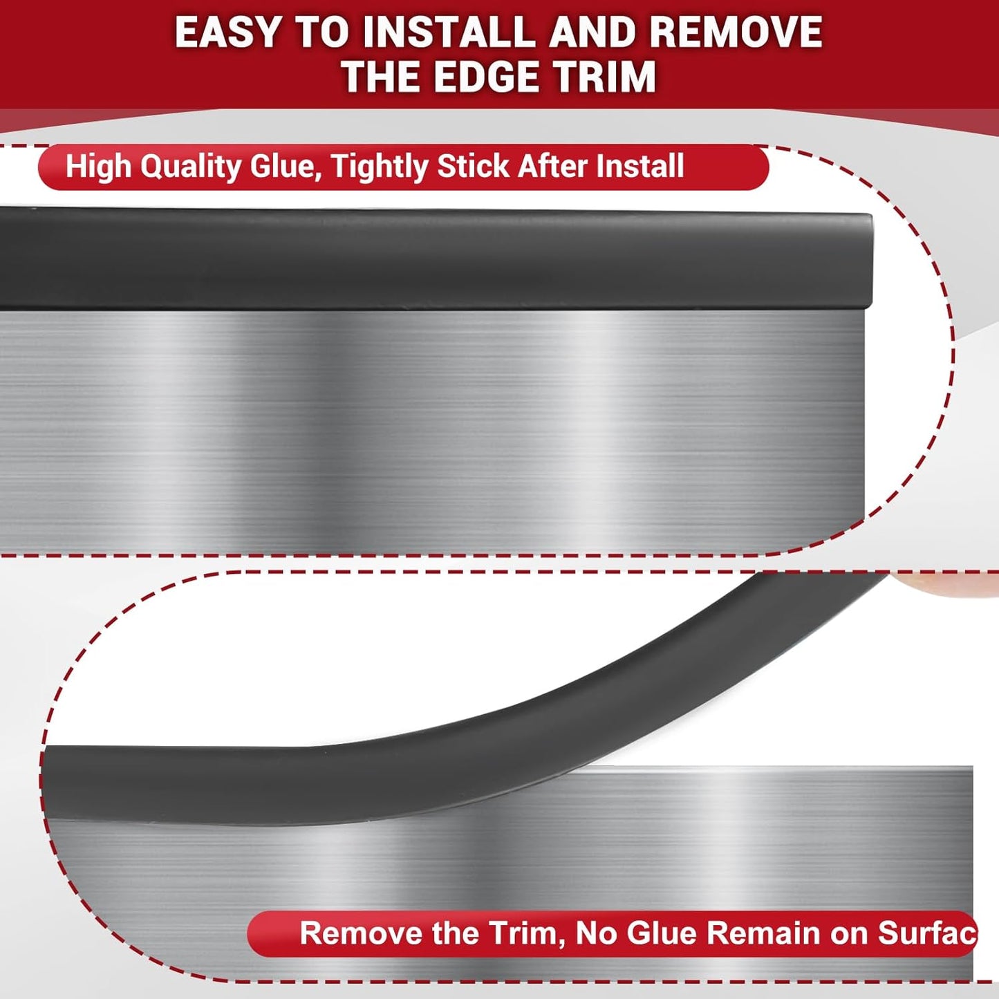 Rubber Edge Trim, 1/16" Self Adhesive Flexible U Channel Edge Protecter for Sheet Metal, Car Doors, U Shaped Sharp Edge Guards, Fit for 0-3/32" Width Edge, Black Color, 10Ft, EPDM Material