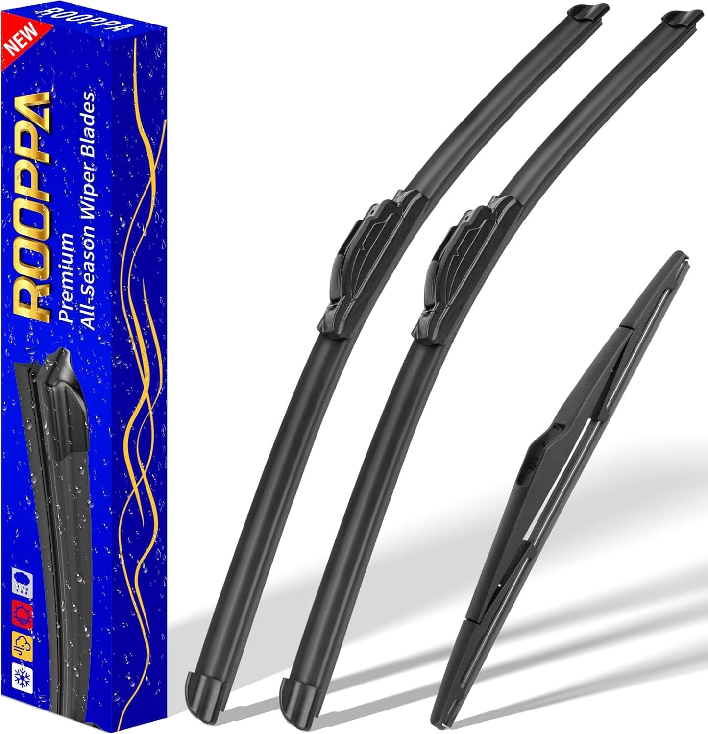 3 wipers Replacement for 2010-2015 Hyundai Tucson, Windshield Wiper Blades Original Equipment Replacement - 26"/16"/12" (Set of 3) U/J HOOK