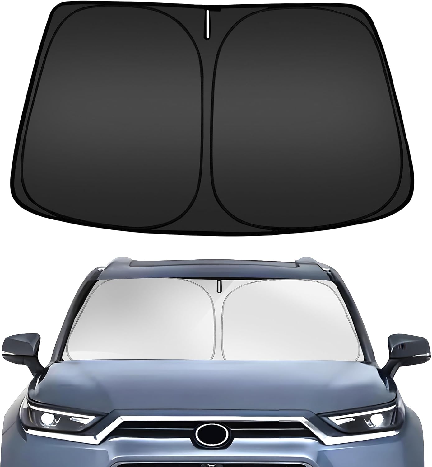 ARISMOTOR Windshield Sun Shade for Toyota Highlander (L LE XLE Limited Platinum) 2020-2025 2026, Custom Fit Foldable Front Window Sunshade Sun Visor Protector, Block UV Rays Keep Your Car Cooler