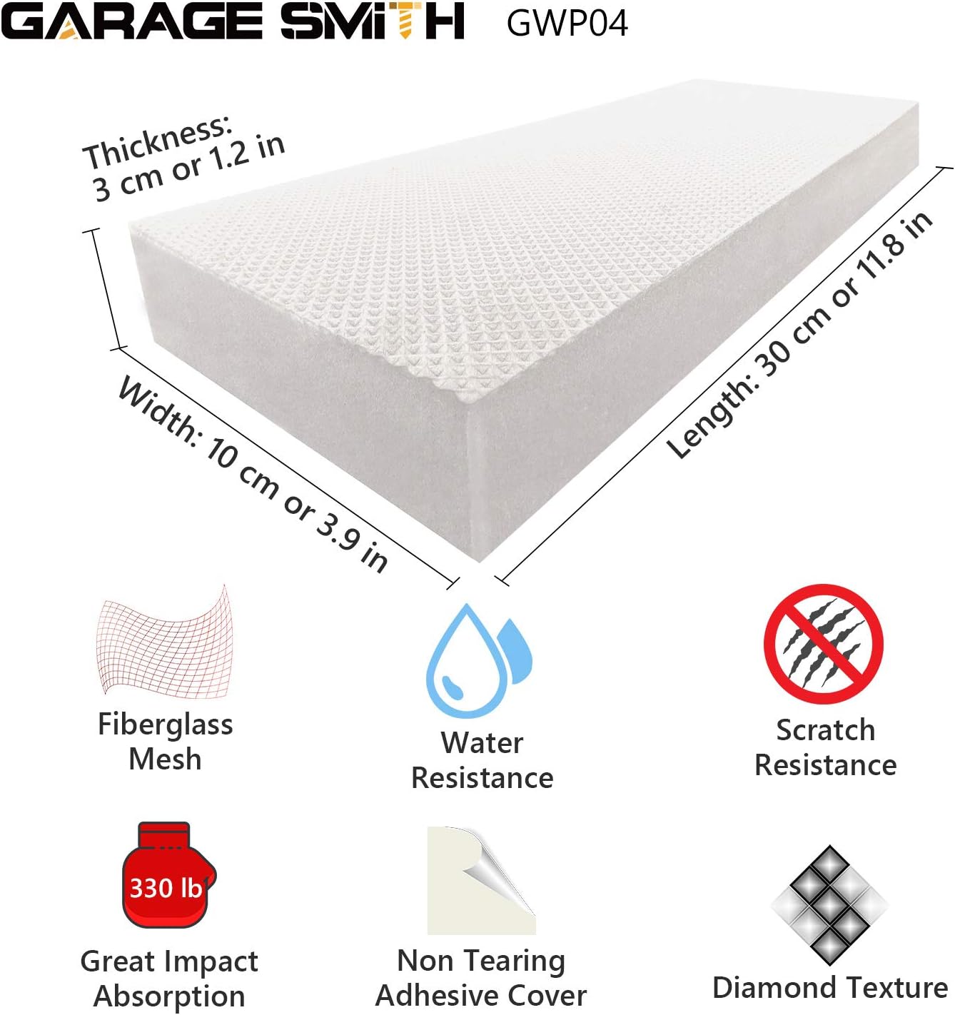 Garage Smith GWP04 Garage Wall Protector Car Door Protectors, Designed in Germany (4-Pack)