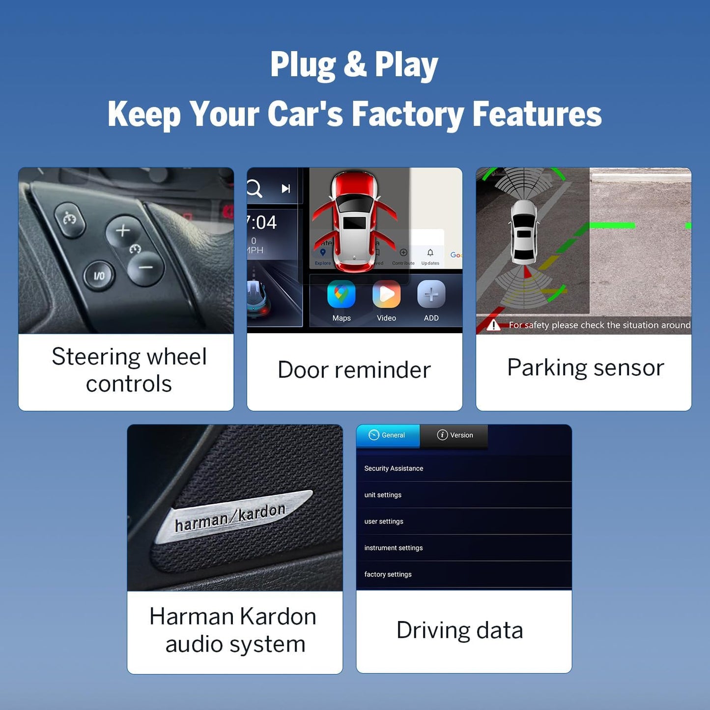 Eonon Car Stereo for BMW 3 Series 325i 330i M3 (E46) 1998-2006, Android 14 Wireless CarPlay Stereo, 9 Inch Touchscreen Android Auto Radio, Bluetooth/SWC/GPS, 3+32G - E46X7