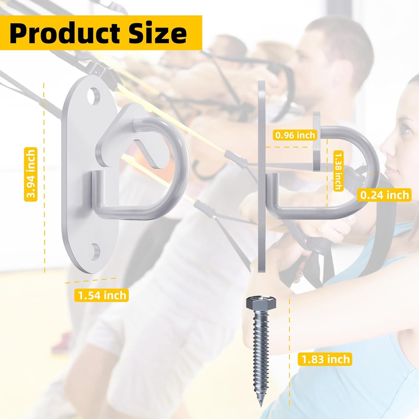Resistance Band Wall Anchors System, Wall Mount Workout Anchors for Exercise Bands