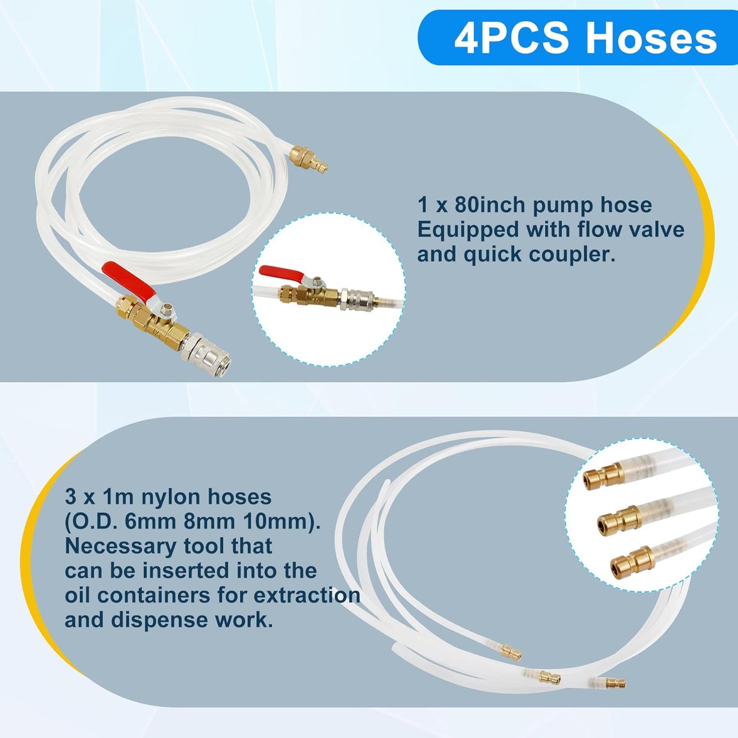 JoyFans 10L Pneumatic Transmission Fluid Pump Extractor and Dispenser, Gearbox Oil Transfer System Refill Fill Evacuator Tool Kit with 15PCS ATF Adapters for Most Garage Shop Vehicles
