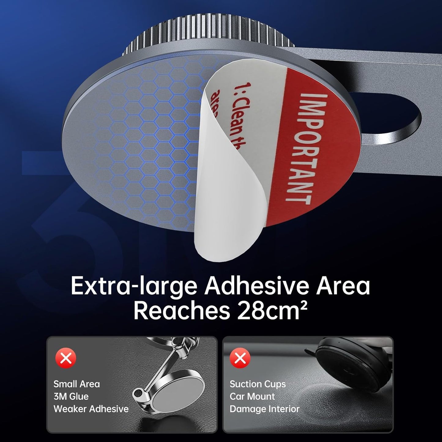 SYNCWIRE Fits MagSafe Car Mount for Universal Dashboard & Tesla Screen, Kevlar Silver Magnetic Phone Holder for Car, Super Stable Magnetic Car Phone Mount for iPhone 16 Pro Max 15 14 13 12&All Phones