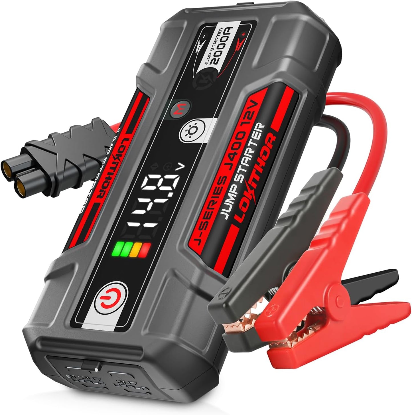 J400 Jump Starter with ConnectMax Tech, 2000A 12V Battery Jumper Starter Portable, Lithium Jump Box and Jump Pack for Up to 8.0-Liter Gas and 6.0-Liter Diesel Engines, Smart Digital Screen