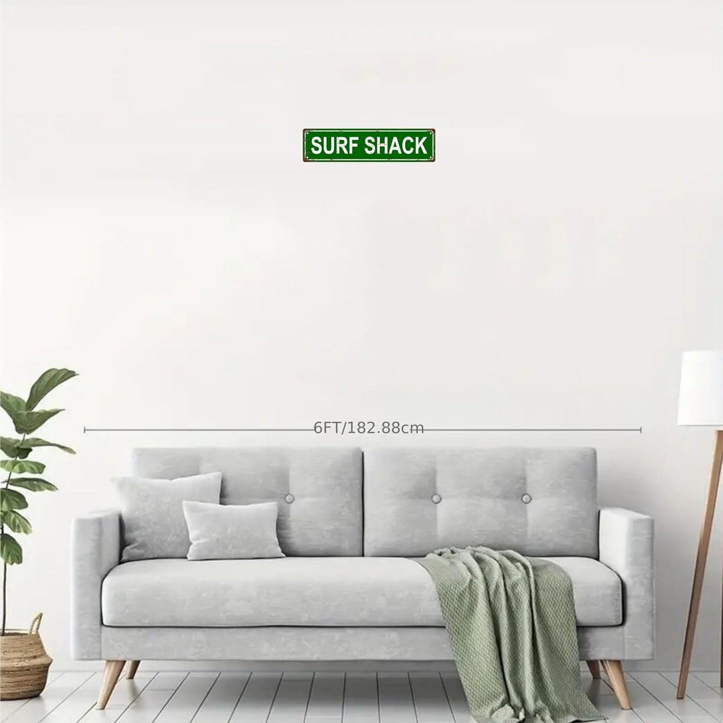 SURF SHACK Space Vintage Metal Tin Street Sign Bar Cafe Garage Cave Home Room Wall Bathroom Farmhouse Garden Porch Patio Decor, 16 x 4 Inch