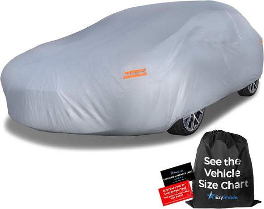 EzyShade 10-Layer Waterproof Sports Car Cover. See Vehicle Size-Chart for Accurate Fit. All Weather Full Outdoor Covers. Corvette Mustang Trans Am Classic Cars Sun Snow Rain. Size C4 (See SizeChart)