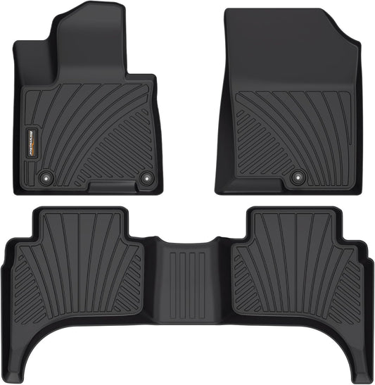Binmotor-All Weather Floor Mats for Hyundai Santa Cruz 2025 2024 2023 2022, Full Set, Heavy Duty Car Floor Liners-Black for Santa Cruz Accessories