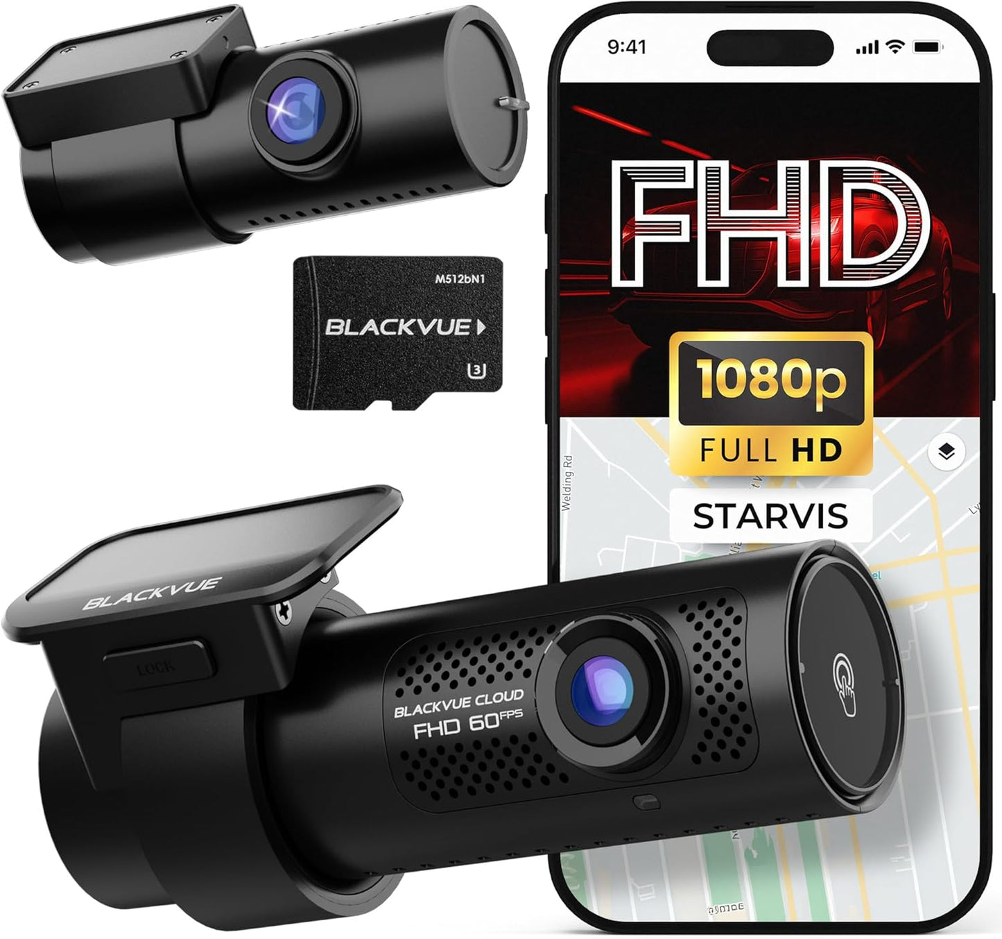 BlackVue DR770X-2CH II Dash Cam – Dual Full HD Front & Rear, Enhanced Visual Clarity, Fast Boot, USB-C Install, Effortless Video Playback via Wi-Fi, Cloud Remote Access, Smart Parking Mode (64GB)