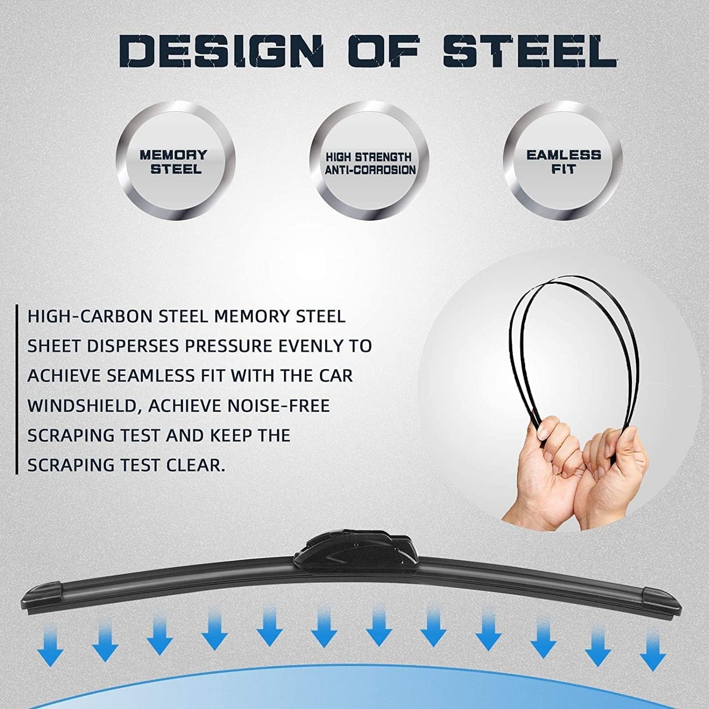 AUTOBOO 28"+12" Windshield Wipers with 12" Rear Wiper Blade Sets Replacement for Nissan Versa Note 2014-2019 -Original Factory Quality (Pack of 3)