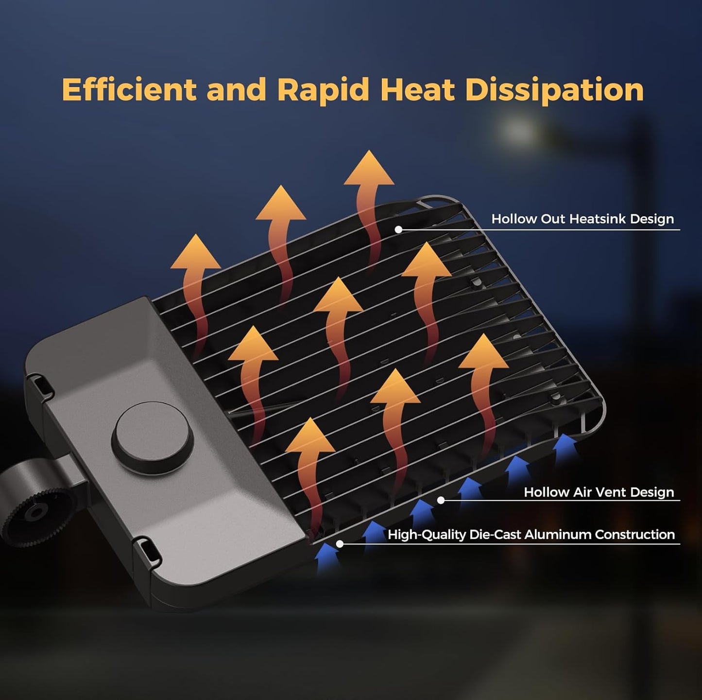 LED Parking lot Lights 180W Dusk to Dawn Photocell Street Lights 6000k Commercial Area Oudoor Lighting IP65 Waterproof for Driverway Yard Garage Warehouse 3 Pack with Wrench