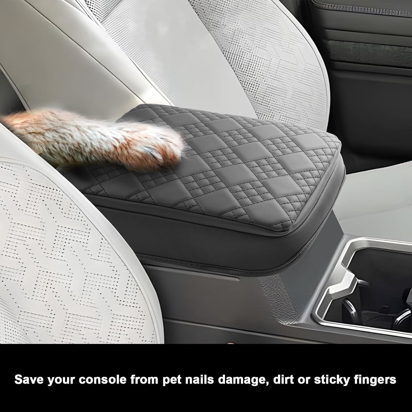 SXCY for 2025 2026 Toyota 4Runner Armrest Cover Pad for 2025 2026 Toyota 4Runner Accessories 2025 4Runner Center Console Cover 2026 4Runner Middle Console Cover w/Soft Cotton Cushion (Added-Pad)