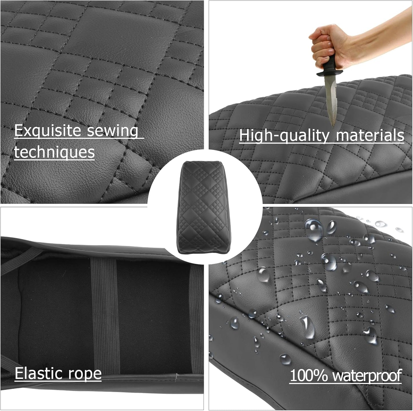 LUWU 2025 Kicks Center Console Cover Compatible with 2025 Nissan Kicks Accessories 2025 Kicks S/SV/SR Armrest Cover Armrest Console Cover (Thick Black)