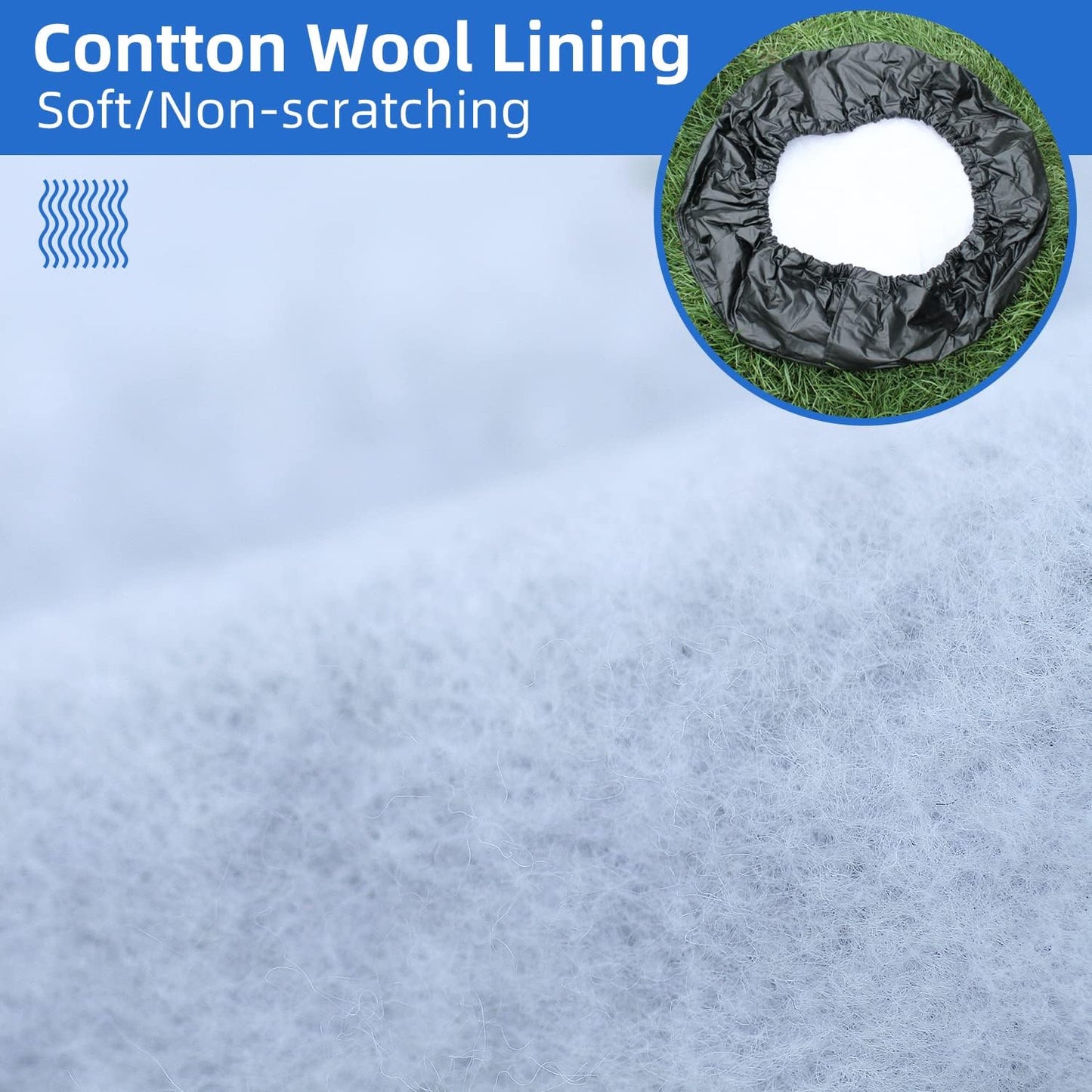 RV Tire Covers 4 Pack, Tough Waterproof Wheel Protector for Camper, Truck, Motohome, SUV, Car, Boat Trailer, Universal Fits Tire Diameters 36-39 inches, Black