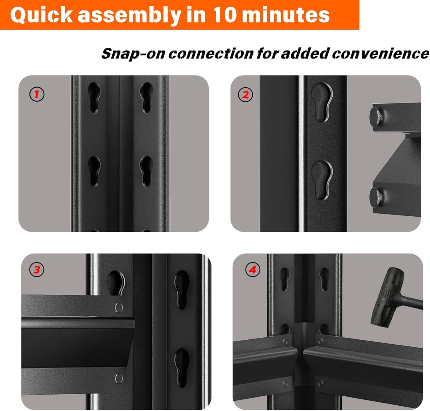 Metal Garage Shelving Unit, Heavy Duty Adjustable Storage Rack, Steel Shelving,2000 lbs Capacity, Industrial Shelves for Heavy Tools and Equipment (3-Tier 32" H x 32" W x 14" D)