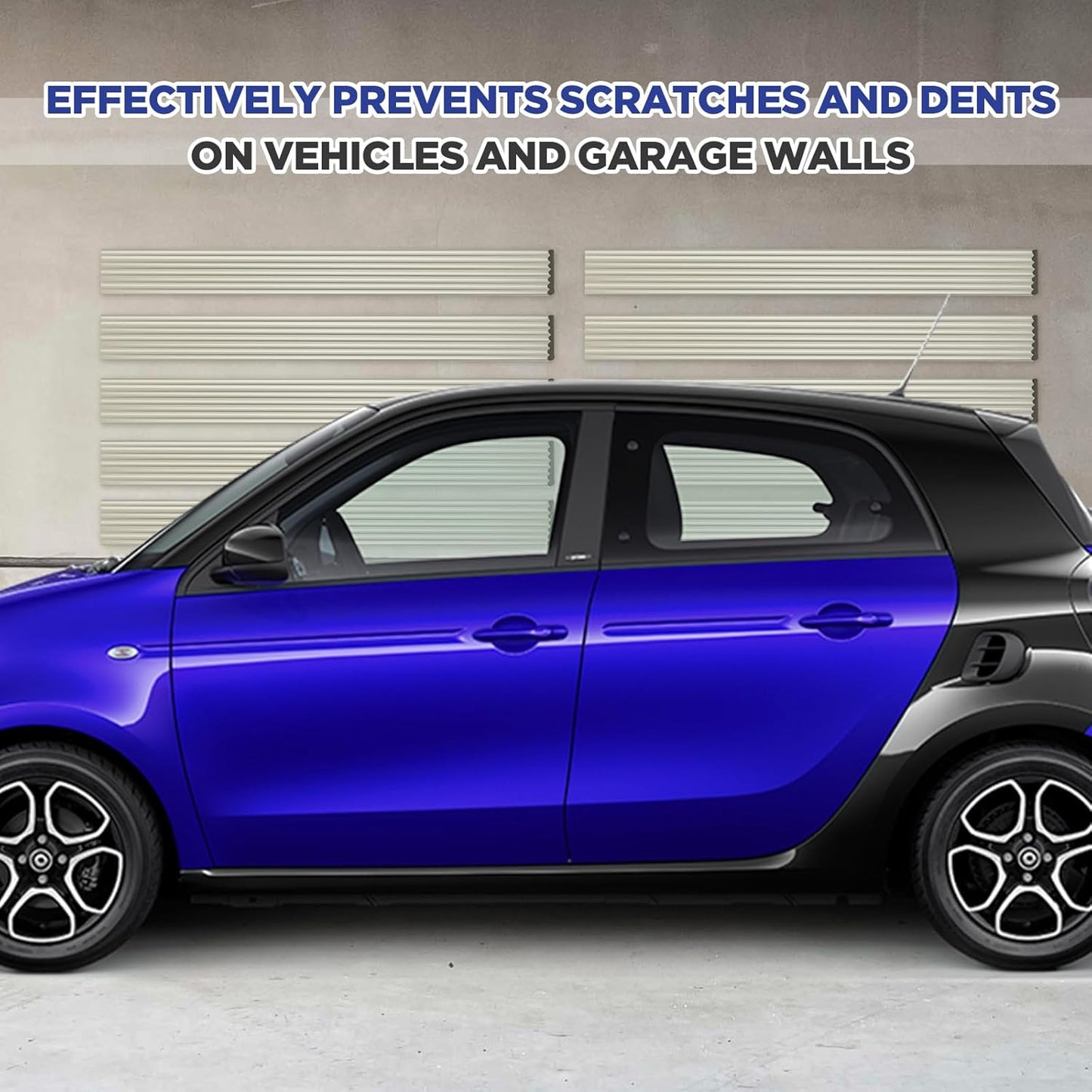 Garage Wall Protector 3.15in x 10ft Self-Adhesive Rubber Bumper Protectors Strip for Car SUV Doors Waterproof Anti-Scratch Wall Bumper Guard for Garage Car(Gray)