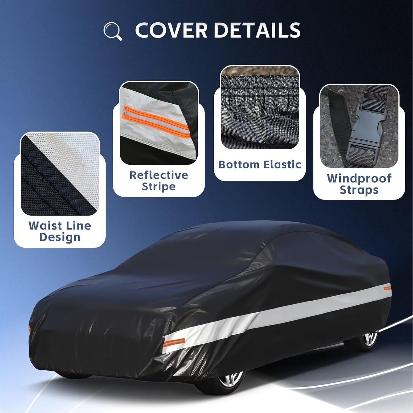 10 Layers Car Cover Custom Fit for BMW Z4 E85, E89, G29 (2009-2025), Waterproof All Weather for Automobiles, Outdoor Full Cover Sun Dust Rain Protection with Cotton. Black