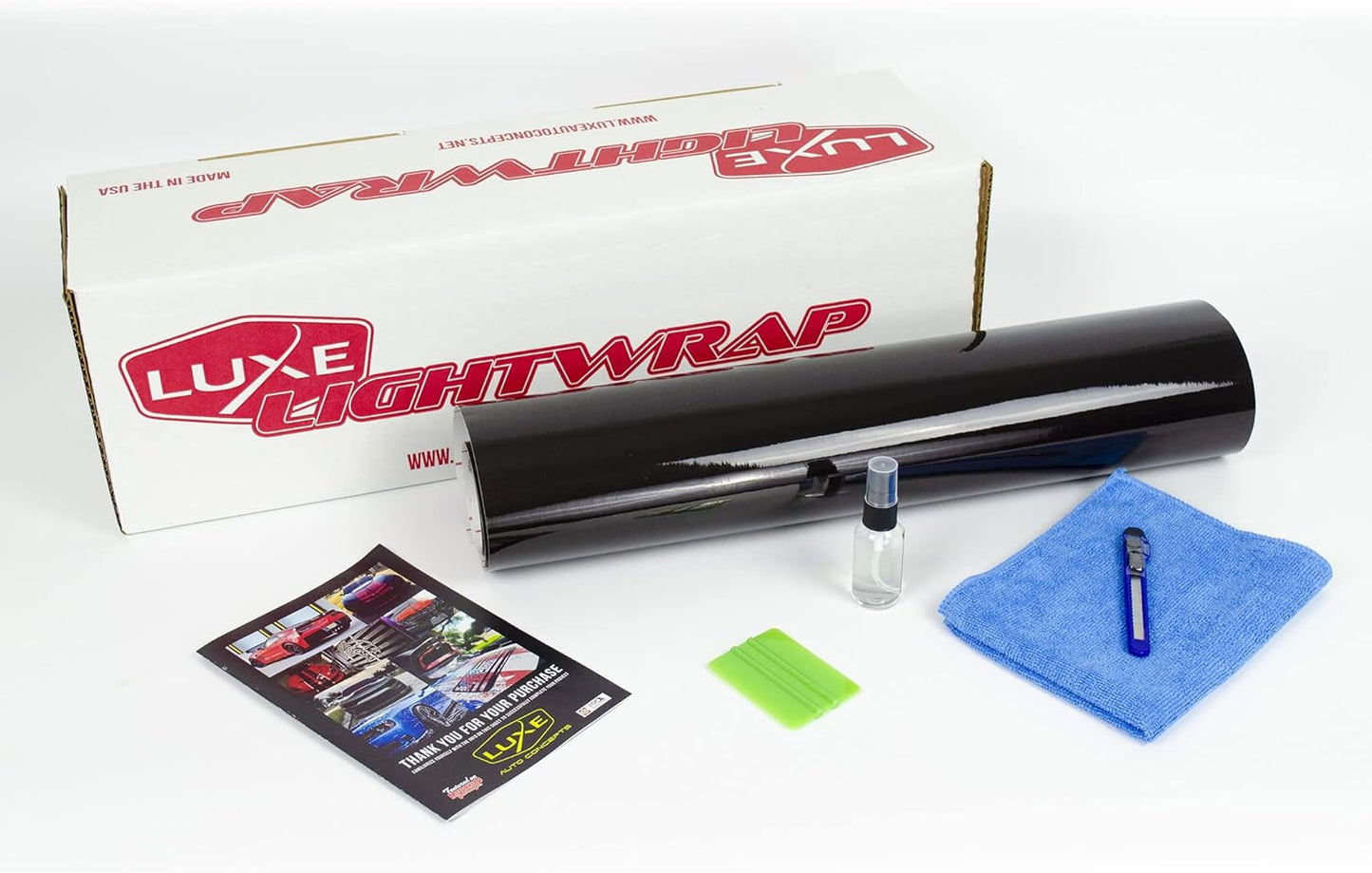 Luxe LightWrap Dark Smoke Universal Headlight Tint Light Tail Kit (20” x 1 Yard)