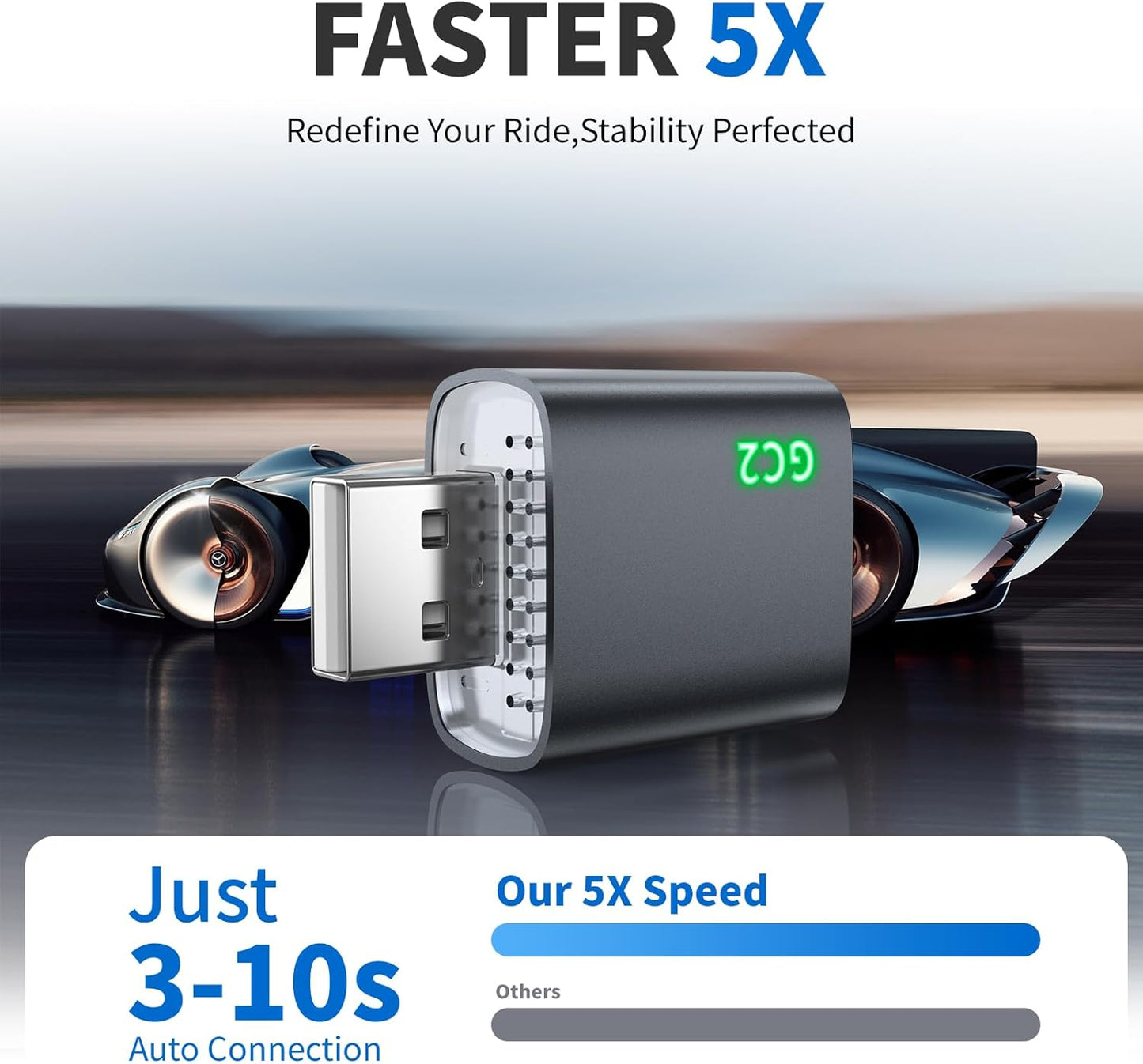 Wireless CarPlay Adapter for Apple iPhone 2025 Upgraded,Ultra-Low Lag,Stable Connection,Mini Apple Car Play Wireless Adapter for Cars with Built-in Wired CarPlay and iPhone iOS 10+,USB A