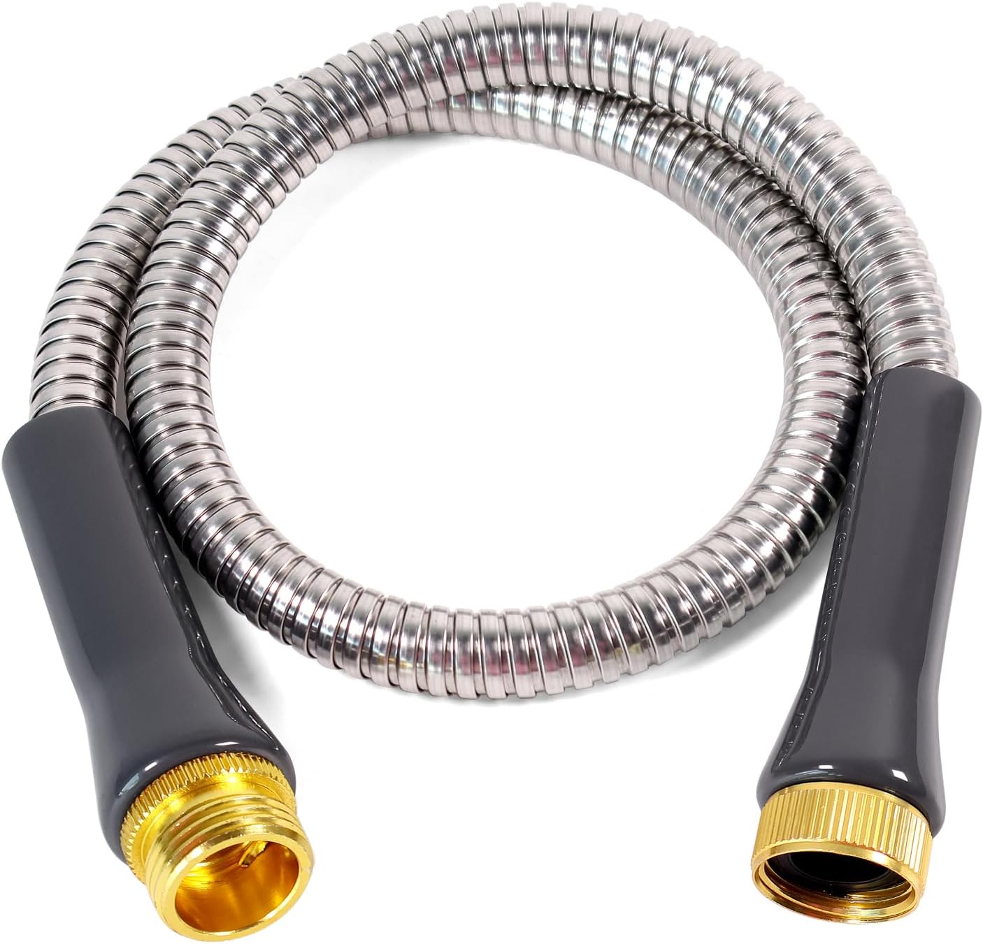 Short Garden Hose 3 Ft – Lightweight Leader Hose Extension-304 Stainless Steel Water Hose, Flexible Small Extender Hose for Garden, Outdoor Use (3 FT)