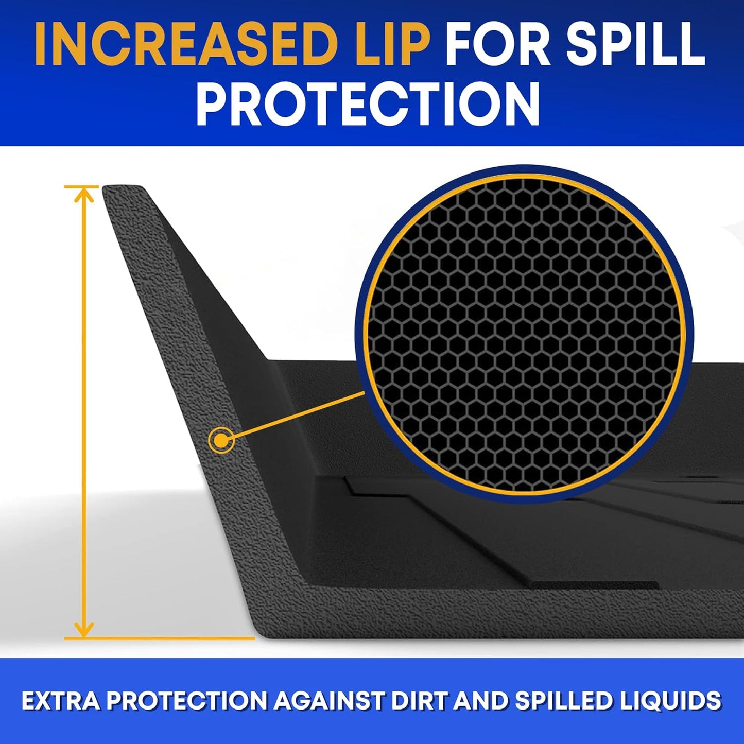 Premium Cargo Liner for Audi Q7 SQ7 2018-2025 - 100% Protection - Custom Fit Car Trunk Mat - Easy-to-Wash & All-Season Black Cargo Mat - 3D Shaped Laser Measured Trunk Liners for Audi Q7 2018-2025.