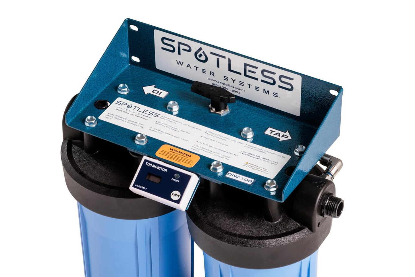 Spotless Water Systems - DIW-10B, W/Integrated Bypass | Simple Window, Solar Panel, RV & Car Wash System, Works for All Vehicles, Motorcycles, Bikes, Boats, Planes, Yachts, Towel Drying Eliminated