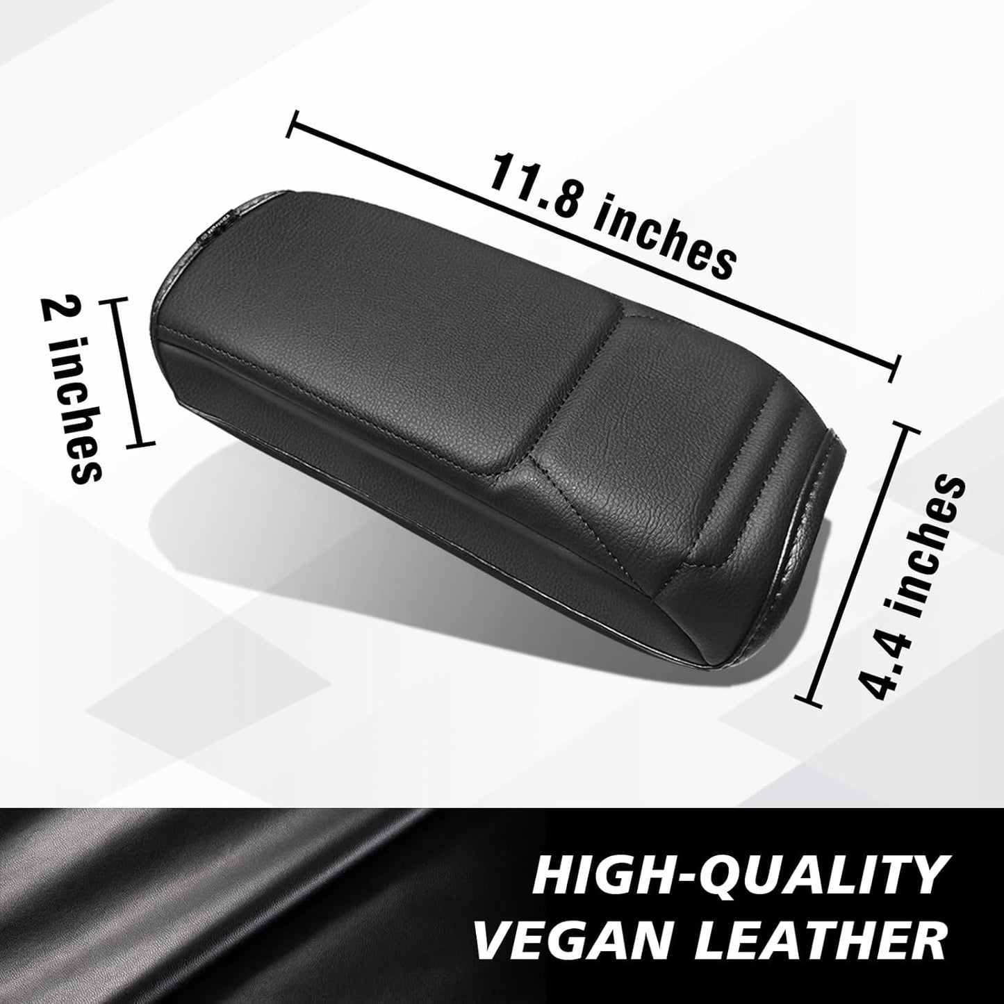 Muslogy Center Console Armrest Cover Compatible with Nissan Kicks S SV SR 2025 Comfort Armrest Pad Arm Rest Cushion Vegan Leather Protector Regular Thick