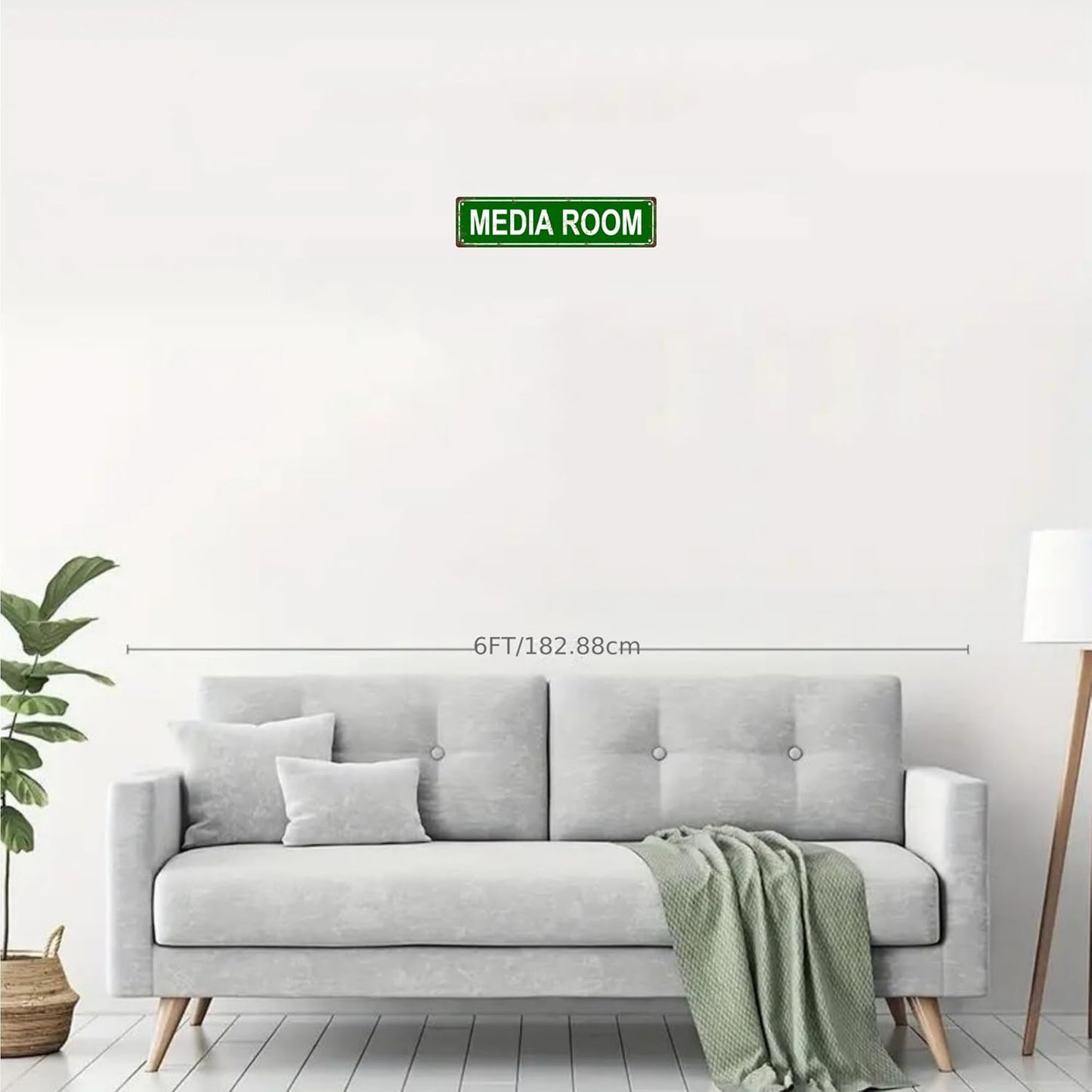 MEDIA ROOM Space Vintage Metal Tin Sign, Street Sign, Home Decor, Room Decor, Wall Decor, Bathroom Decor, Bar Decor, Cafe Decor, Garage Decor, 16 x 4 Inch