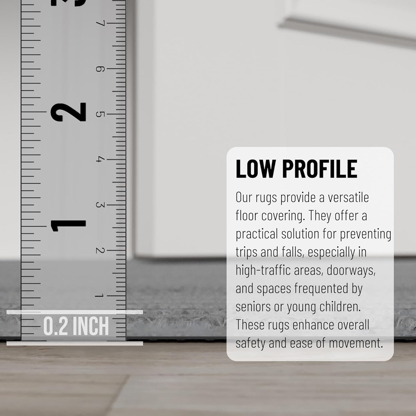 Ottomanson 2'7" x 17' Hallway Runner with Scraper Pile - Extra Durable Non-Slip Rug Mat for Indoor & Outdoor Use - Ideal for Kitchen, Entryway & Garage - High-Traffic Carpet, Gray