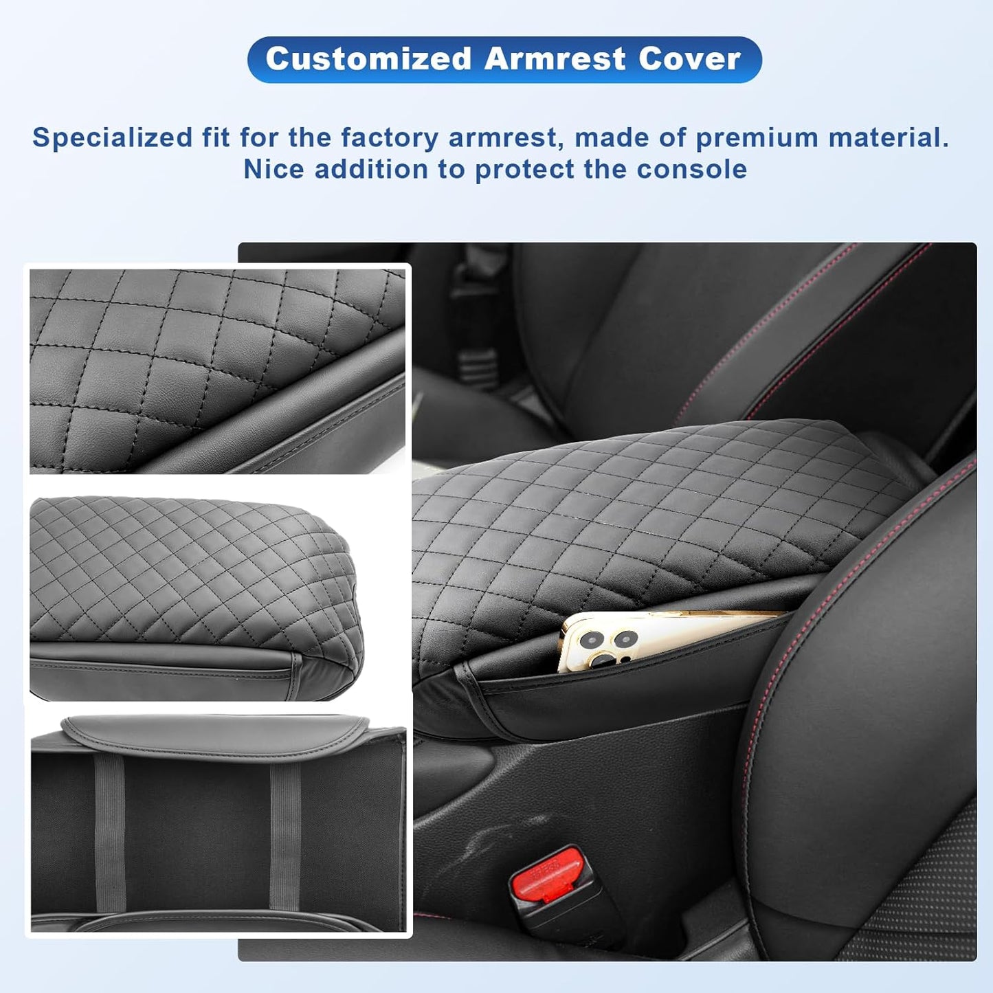 CDEFG 2023 2024 2025 Accord Center Console Cover for 2023-2025 Honda Accord Armrest Cover Center Console Pad Arm Rest Cushion Central Consola Cover para 2023 2024 2025 Accord Hybrid Accessories