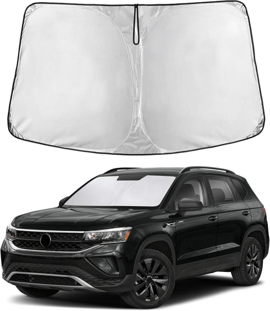 EcoNour Windshield Sun Shade Compatible for VW Tiguan (2018–2025) | Custom Fit Front Window Shade | 4-Layer, 240T Sunshade Accessories | UV & Heat Blocker for Tiguan Windshield