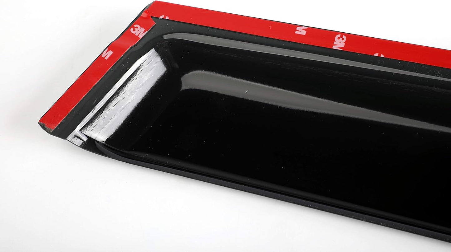 Rainproof Side Window Wind Deflectors for 2017-2024 GMC Acadia, Tape-on Sun Rain Guard Sets,Nice Looking Window Visors for Cars,Vent Deflector for 17-24 GMC Acadia