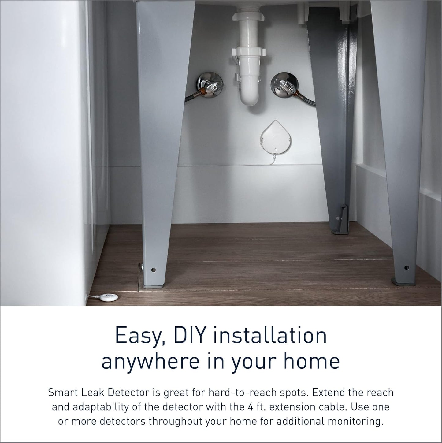 Moen Flo Smart Water Leak Detector, Drip or Flood Sensor Alarm for Home, 1-Pack, White, 920-004