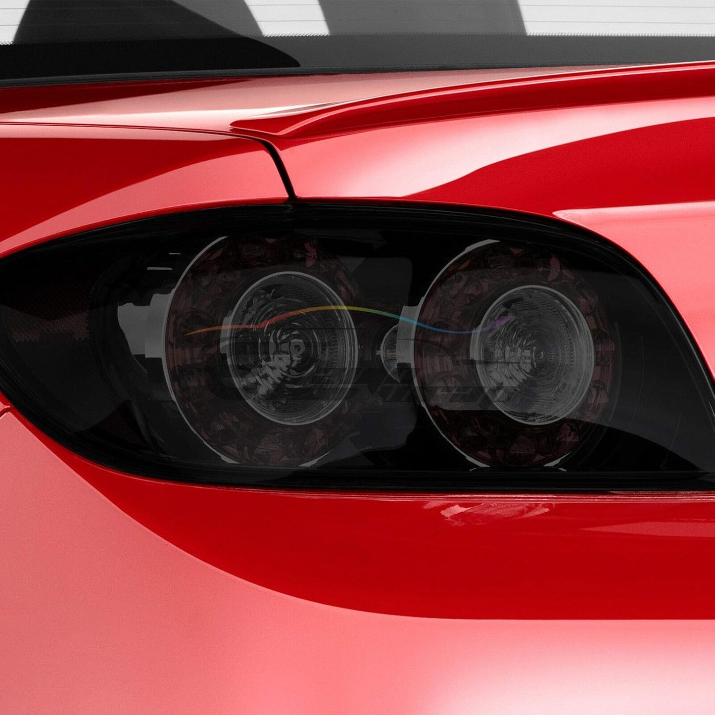 Free Tool Kit 12"x24" (1FT x 2FT) Glossy Dark Black Smoke Headlight Taillight Fog Light Side Marker Vinyl Tint Film Self Adhesive