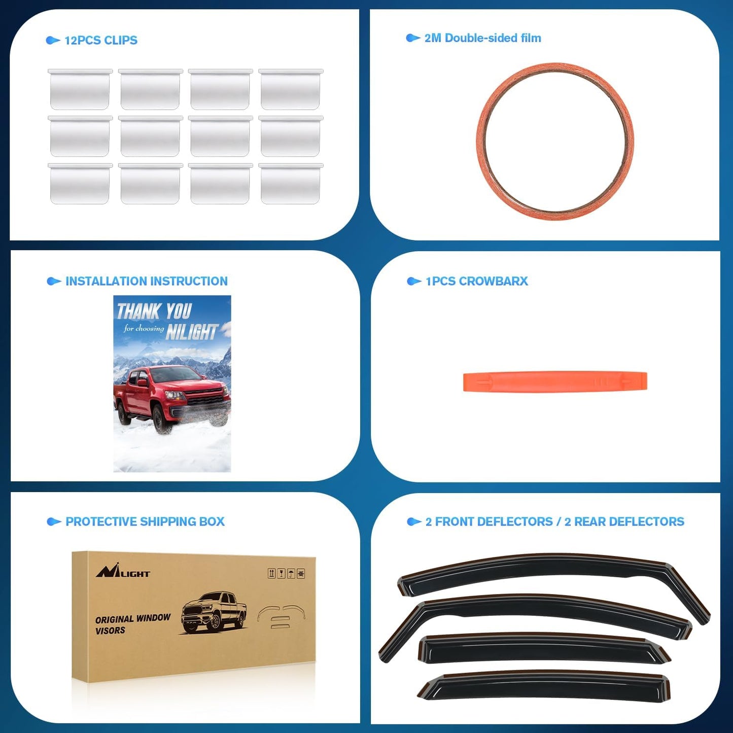 Nilight Vent Window Visors for Ford Fusion 2013 2014 2015 2016 2017 2018 2019 2020, in-Channel Rain Guards, Original Window Deflectors-4PCS