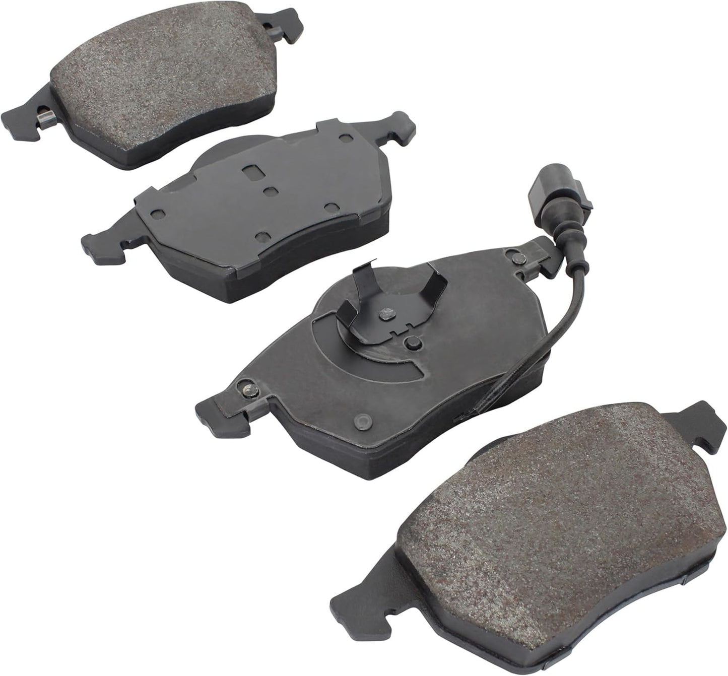 Premium Ceramic Front Brake Pads (1001-0687C) Compatible with Audi TT 2000-2004, Volkswagen Beetle 1999-1999, Volkswagen Jetta 1996-1999