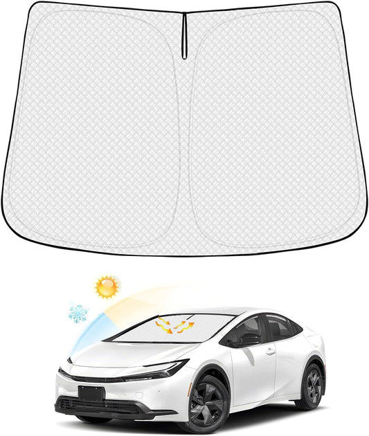Windshield Sun Shade for Toyota Prius 2023-2025 2026 Accessories Thicken 6-Layer Front Window Sunshade Cover Sun Visor Protector Foldable Block UV Rays Keep Vehicle Cool