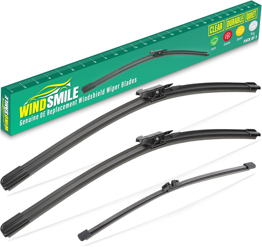 24" 20" 11" Windshield Wiper Blades Replacement for Ford Escape 2020 2021 2022 2023 2024 2025 Premium All Weather Front Rear Wipers Set - OEM Quality (Pack of 3)