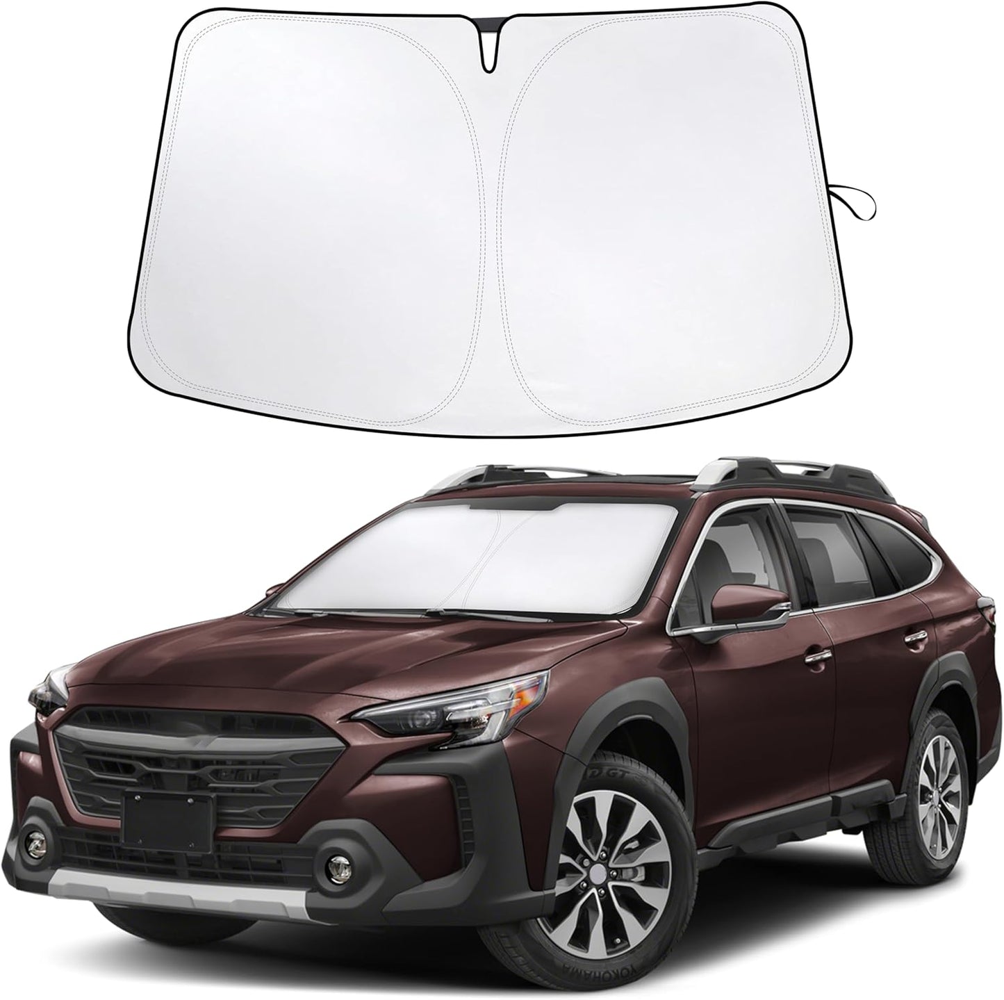 Econour Windshield Sun Shade for 2020-2025 Subaru Outback Wagon Custom Fit Sunshade Sun Visor Protector Foldable Blocks UV Rays Keep Your Car Cooler