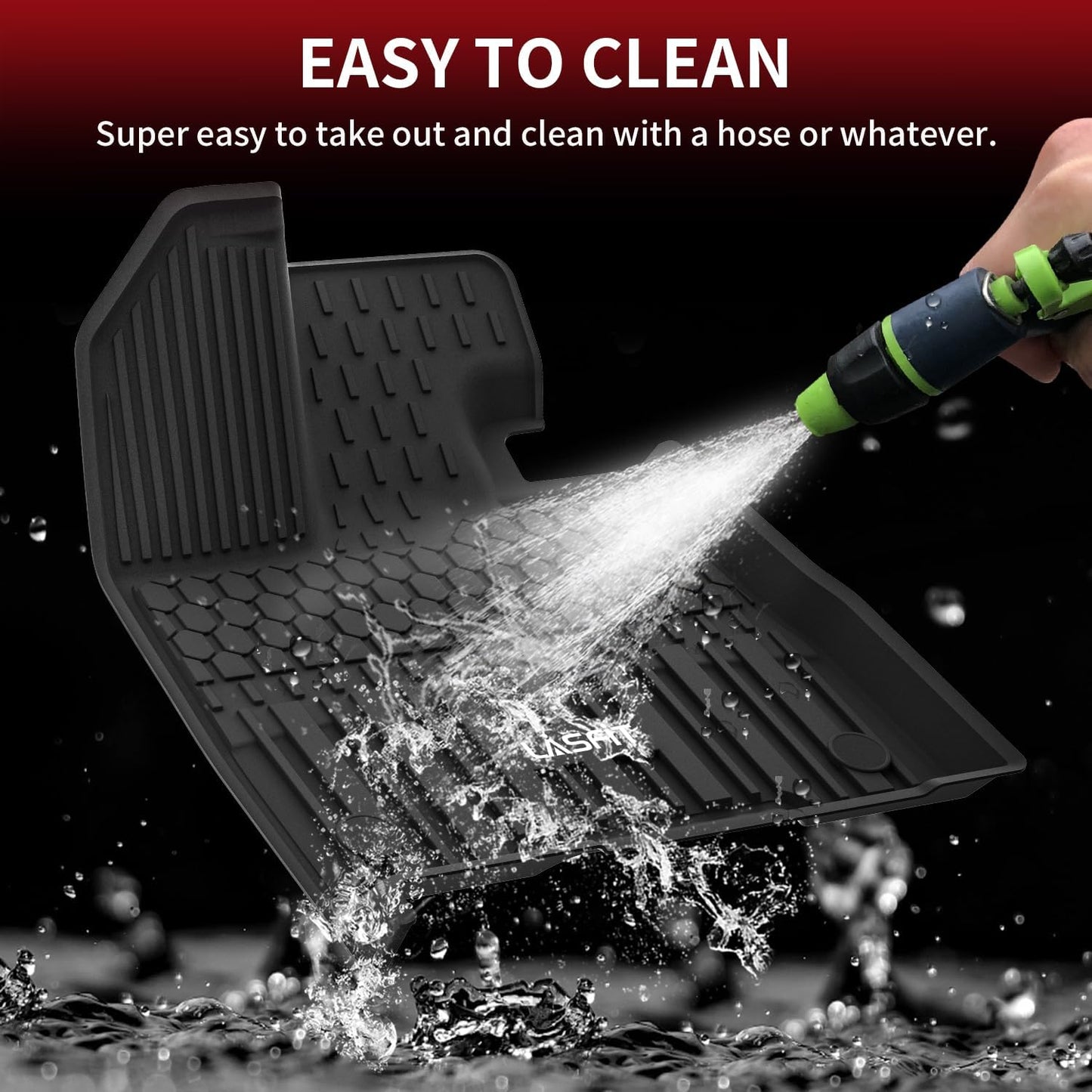 LASFIT Floor Mats&Trunk Mat for Toyota Sienna 8 Seats 2021-2025 All Weather TPE Custom Fit Floor Liner for Sienna LE/XLE (w/o Spare tire) Front and Rear Car Mats&Cargo Liner, Black