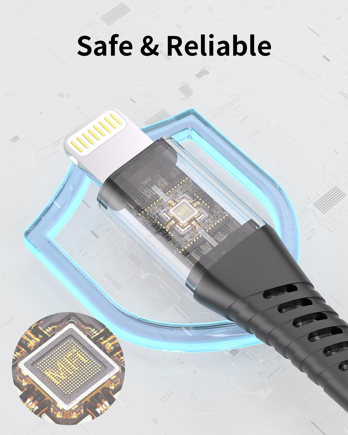 Coiled Lightning Cable, 2 Pack Retractable iPhone Charger Cord for Car, USB to Lightning Cable Fast Charging Compatible with iPhone 14 13 12 11 Pro Max Mini 10 8 Plus XR SE, AirPods