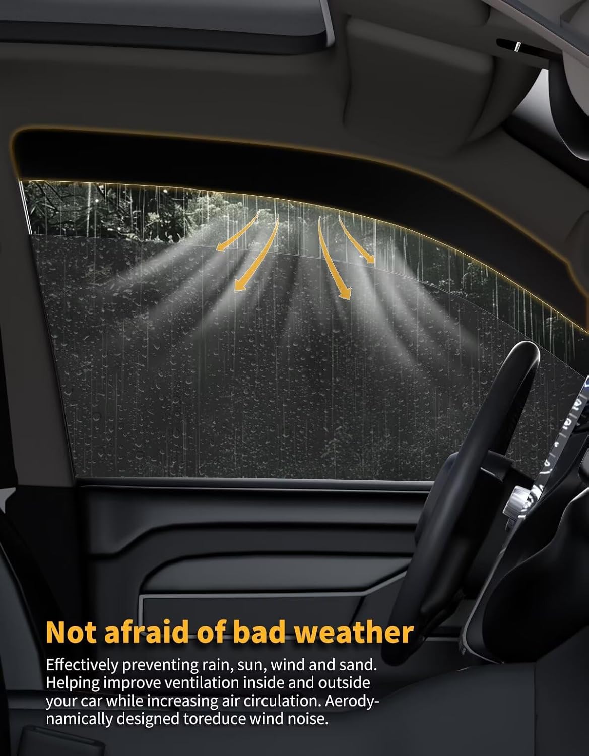 in-Channel Window Rain Guards Fit for Jeep Grand Cherokee(Not for L) 2022-2025 Double Cab Extra Durable Window Visors Window Deflectors Vent Visors Vent Shades Car Accessories-4 pcs 2-Q06